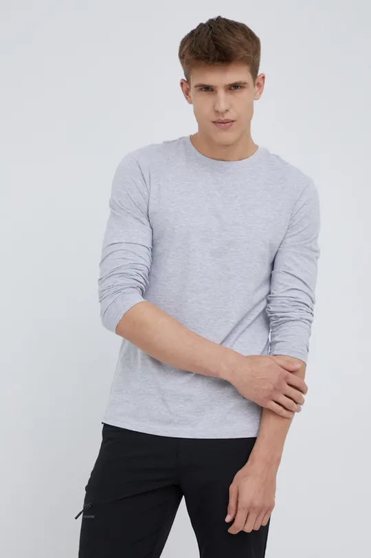sivá Bavlnené tričko s dlhým rukávom Outhorn