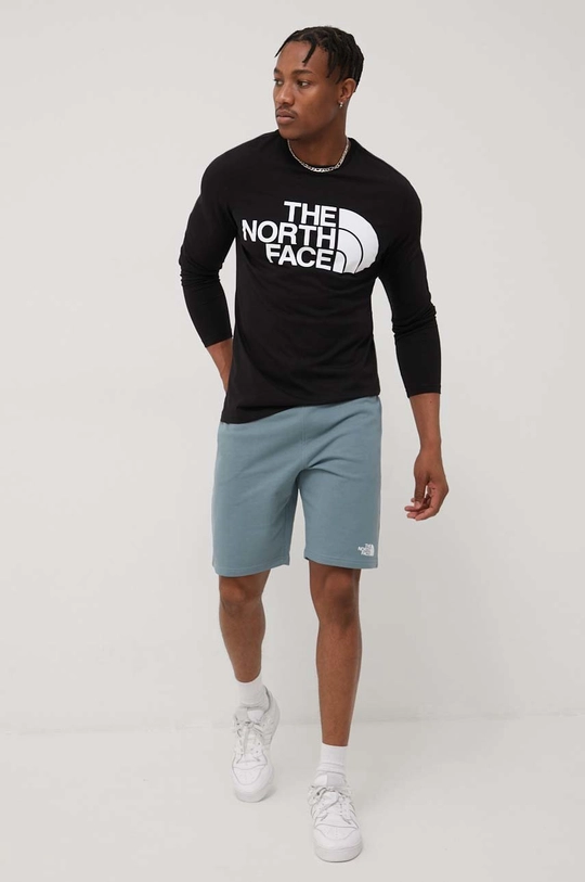 The North Face longsleeve bawełniany czarny