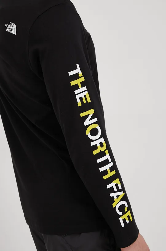 Bavlnené tričko s dlhým rukávom The North Face