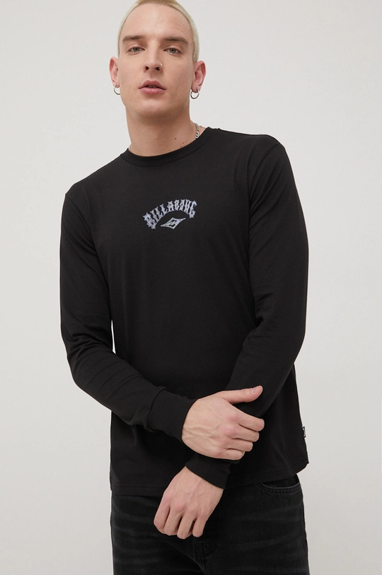 czarny Billabong longsleeve bawełniany Męski