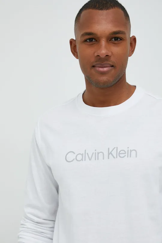 biały Calvin Klein Performance longsleeve treningowy