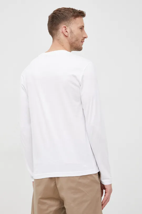 Bavlnené tričko s dlhým rukávom Calvin Klein biela