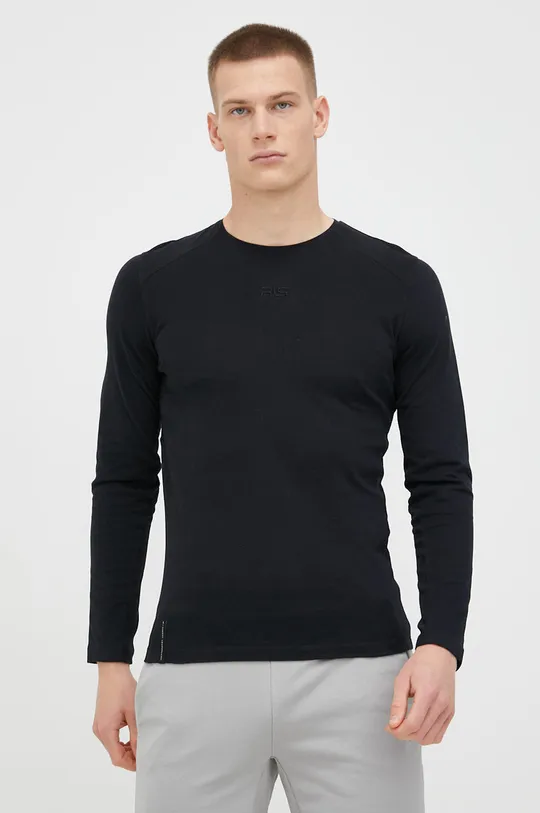 μαύρο Βαμβακερή μπλούζα με μακριά μανίκια 4F 4f X Rl9 Ανδρικά