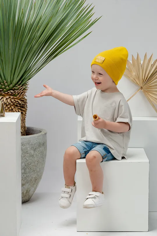 Detská čiapka Jamiks žltá