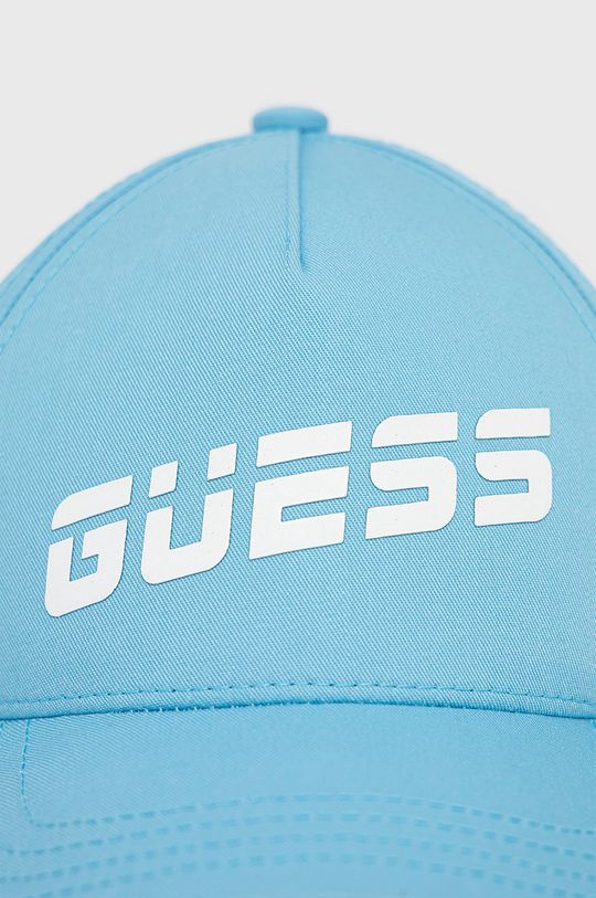 Guess czapka bawełniana jasny niebieski