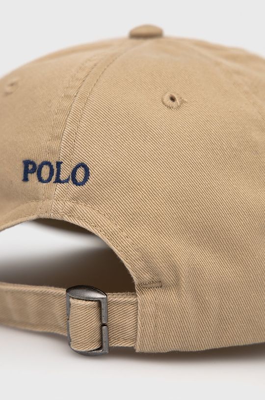 Polo Ralph Lauren gyermek pamut sapka homokszínű