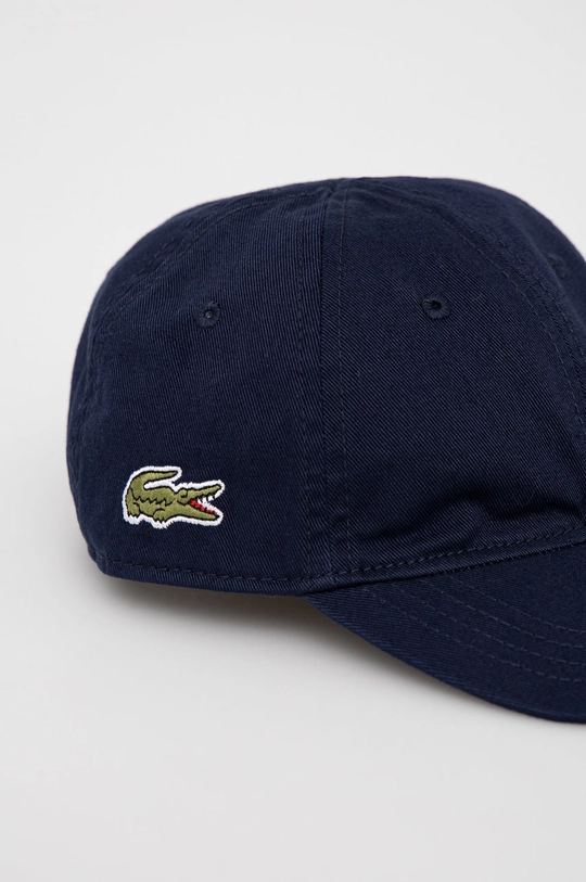 Детская хлопковая кепка Lacoste тёмно-синий