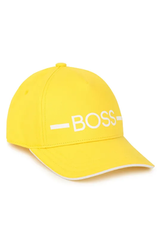 žltá Detská bavlnená čiapka Boss Chlapčenský