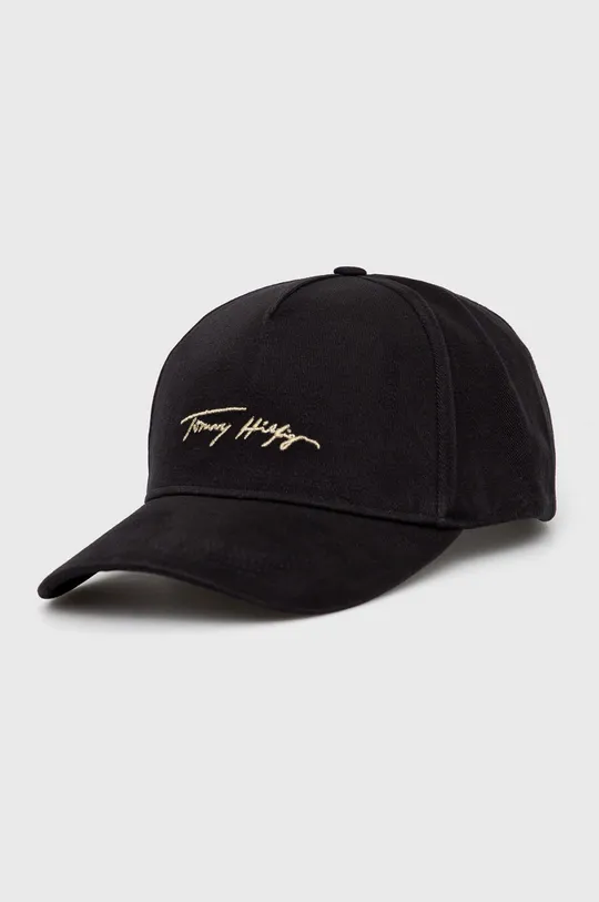 μαύρο Βαμβακερό καπέλο Tommy Hilfiger Γυναικεία