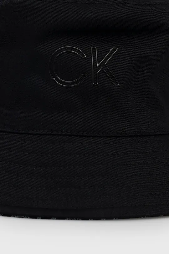 Αναστρέψιμο βαμβακερό καπέλο Calvin Klein μαύρο