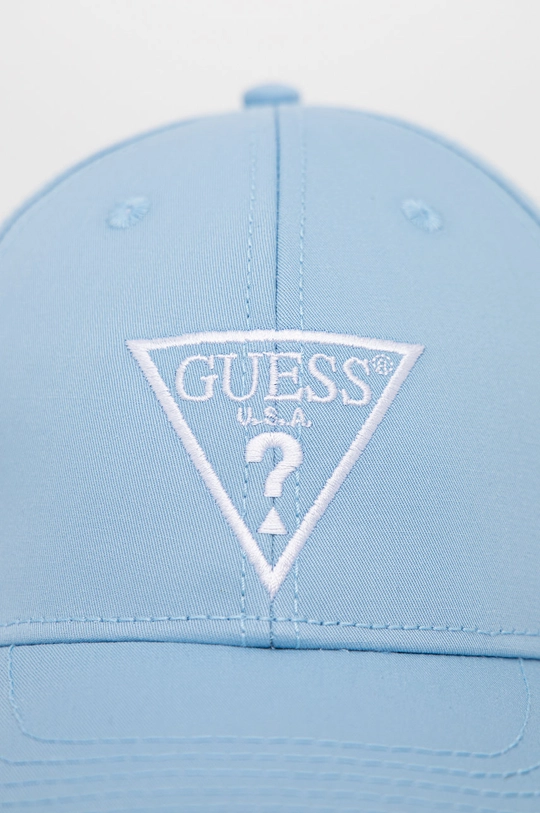 Хлопковая кепка Guess голубой