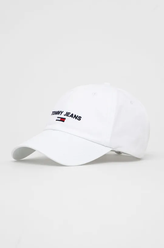 λευκό Βαμβακερό καπέλο Tommy Jeans Γυναικεία