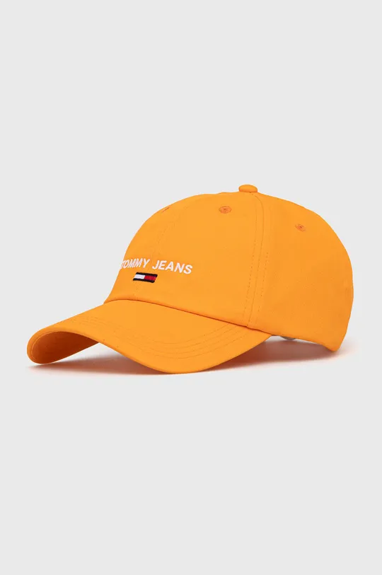 oranžová Bavlnená čiapka Tommy Jeans Dámsky