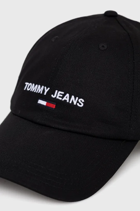 Бавовняна кепка Tommy Jeans чорний