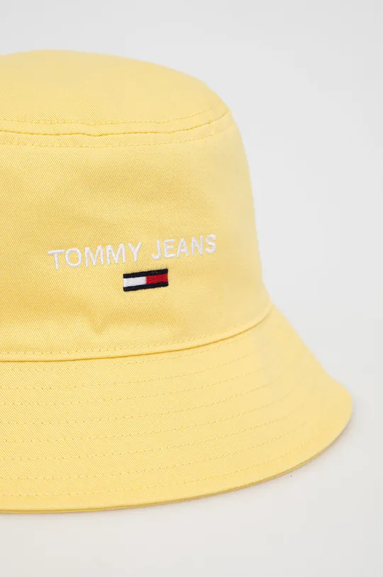 Βαμβακερό καπέλο Tommy Jeans κίτρινο