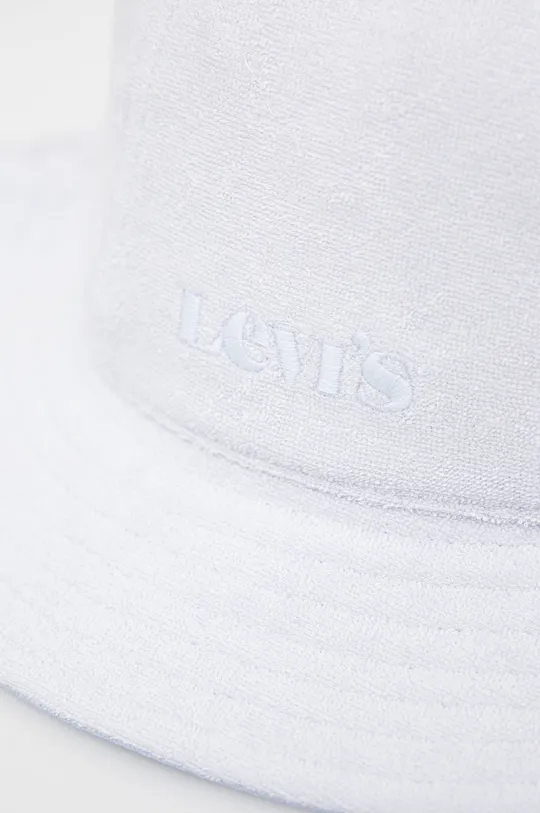 Bavlnený klobúk Levi's modrá