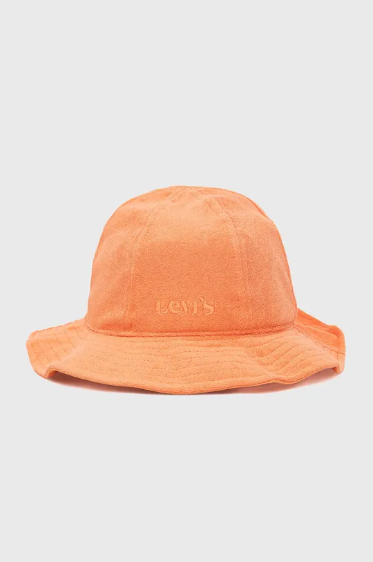 oranžna Levi's bombažni klobuk Ženski