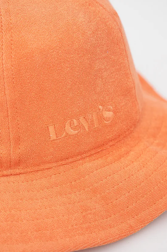 Βαμβακερό καπέλο Levi's πορτοκαλί