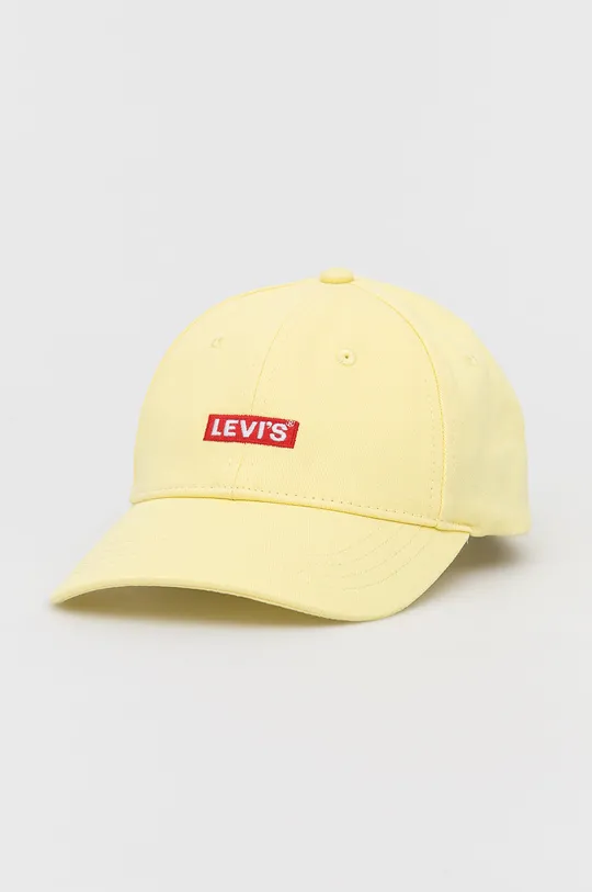 žltá Bavlnená čiapka Levi's Dámsky