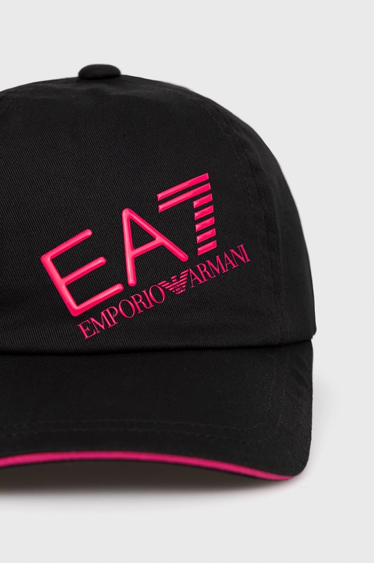 Бавовняна кепка EA7 Emporio Armani чорний