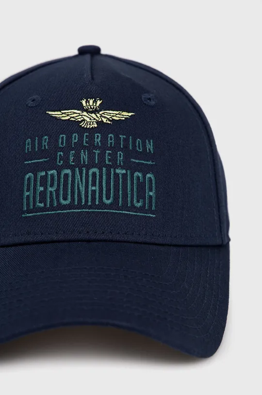 Bavlnená čiapka Aeronautica Militare tmavomodrá
