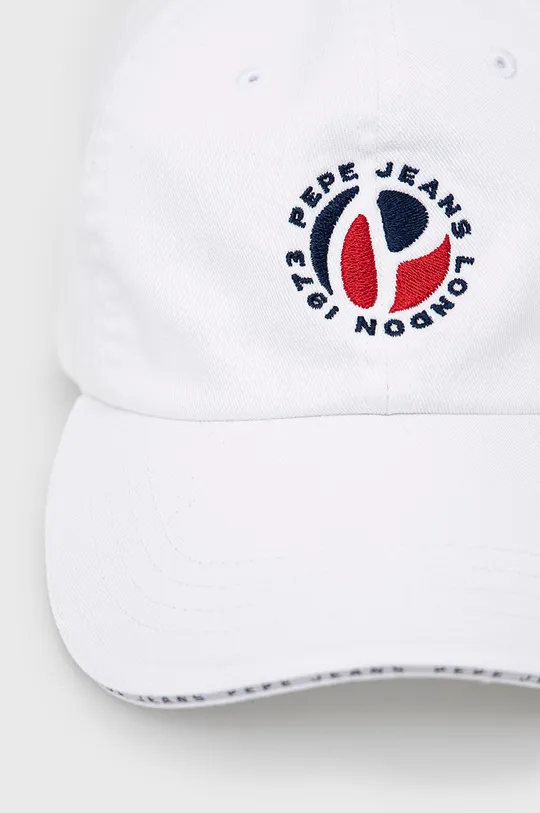 Βαμβακερό καπέλο Pepe Jeans Clara Cap λευκό