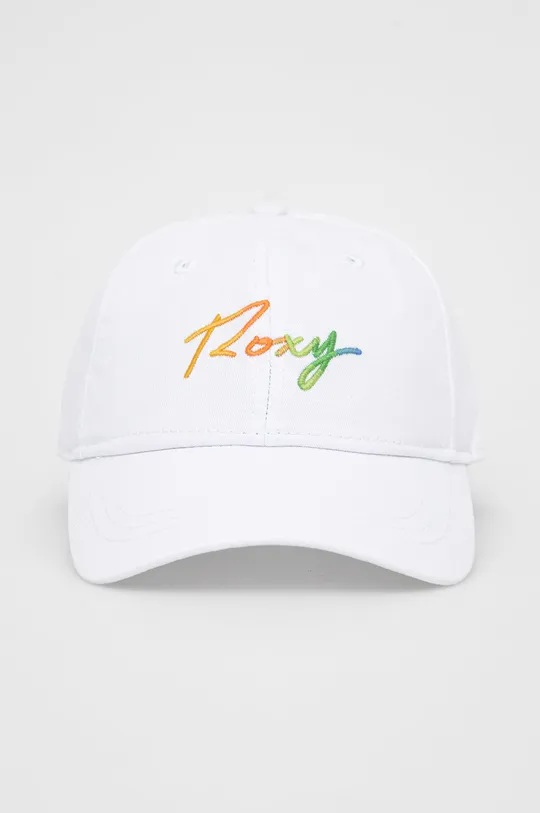 Βαμβακερό καπέλο Roxy λευκό