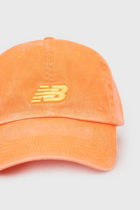Βαμβακερό καπέλο New Balance πορτοκαλί