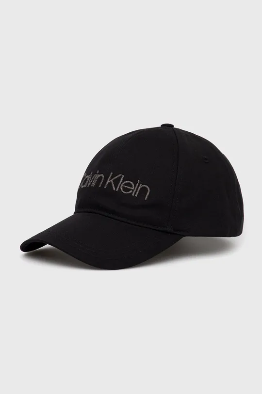 čierna Bavlnená čiapka Calvin Klein Dámsky