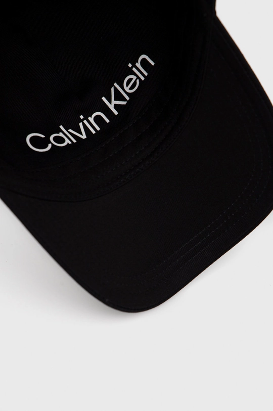 μαύρο Βαμβακερό καπέλο Calvin Klein