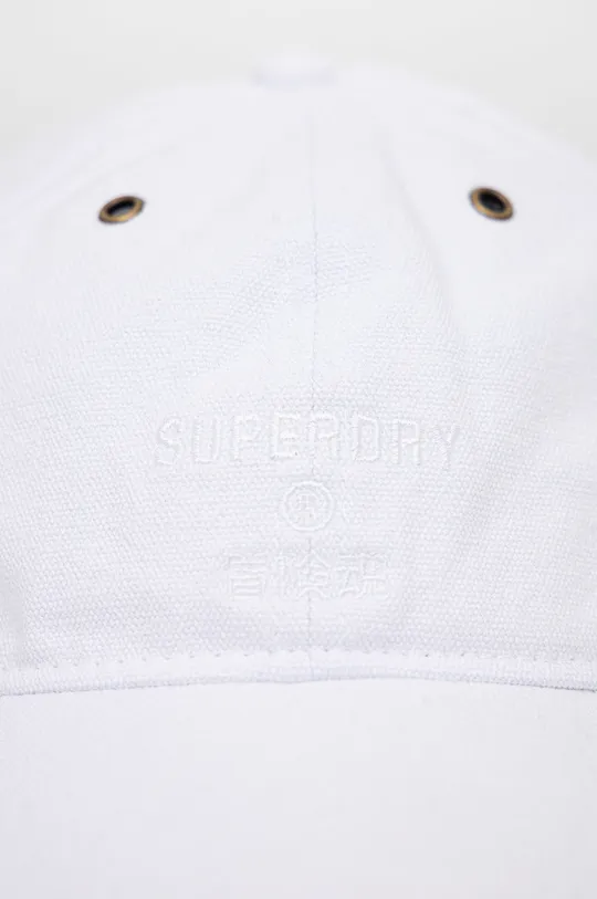 Bavlnená čiapka Superdry biela
