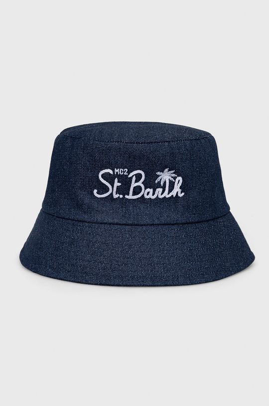 tmavomodrá Bavlnený klobúk MC2 Saint Barth Dámsky