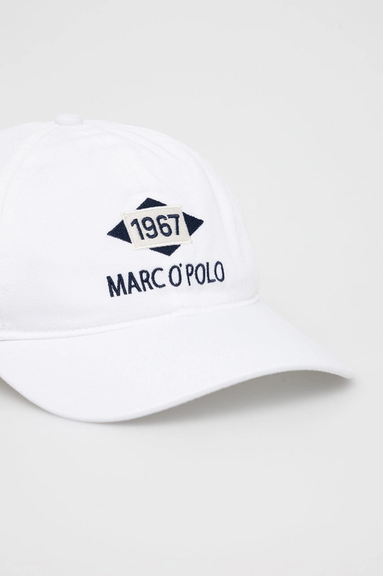 Βαμβακερό καπέλο Marc O'Polo λευκό