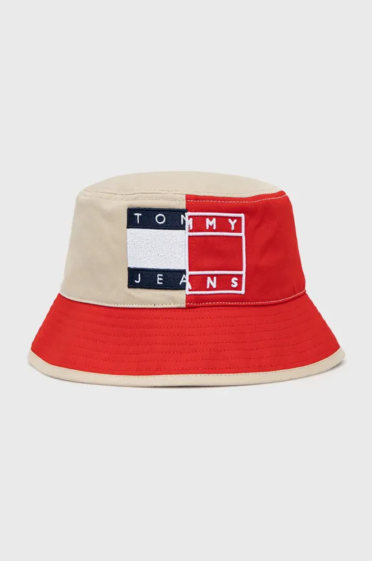červená Bavlnený klobúk Tommy Jeans Dámsky
