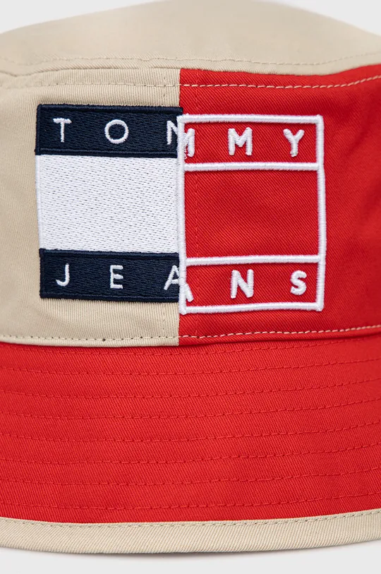Βαμβακερό καπέλο Tommy Jeans κόκκινο
