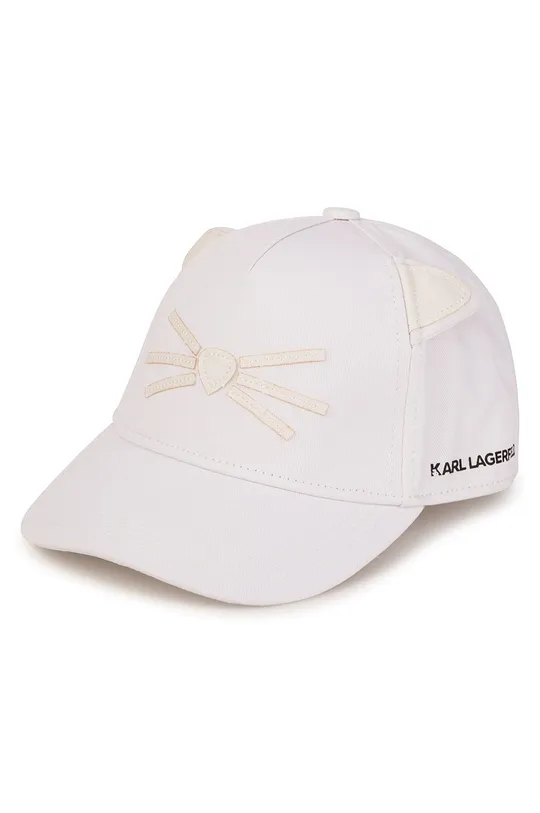 λευκό Παιδικός βαμβακερός Καπέλο Karl Lagerfeld Για κορίτσια