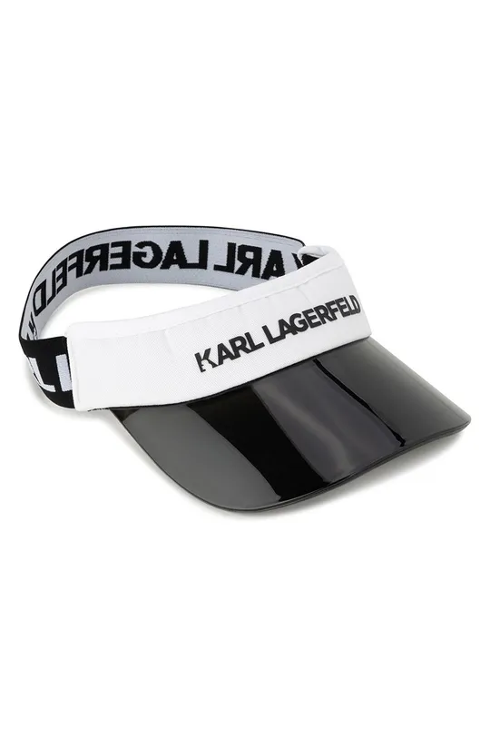 biały Karl Lagerfeld czapka bawełniana dziecięca Z11043 Dziewczęcy