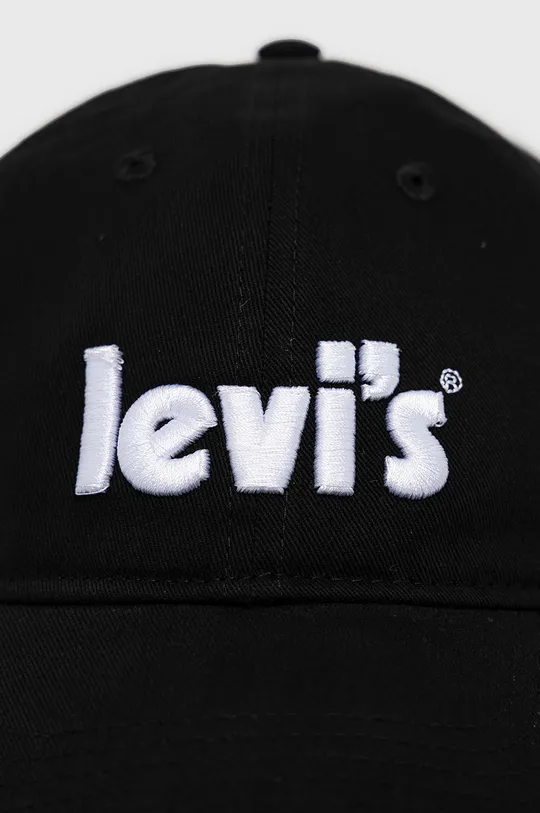 Бавовняна кепка Levi's чорний