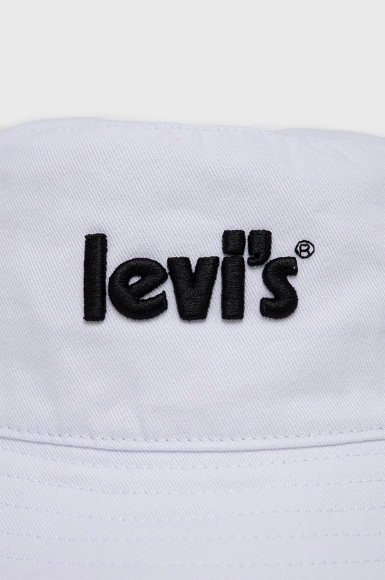 Dječji pamučni šešir Levi's bijela