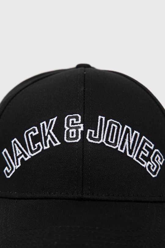 Jack & Jones czapka bawełniana czarny