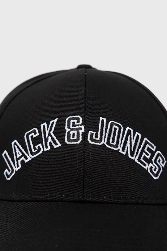 Bavlnená čiapka Jack & Jones čierna