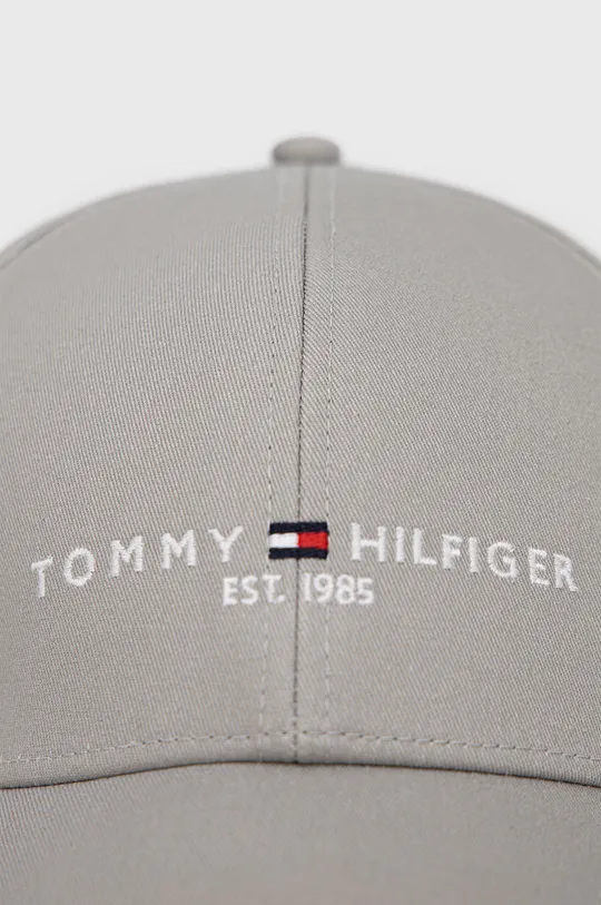 Tommy Hilfiger Βαμβακερό καπέλο γκρί