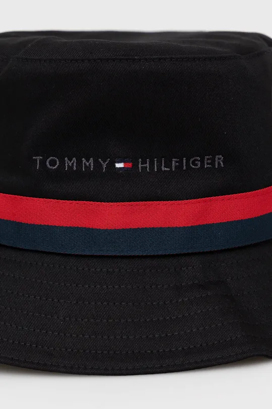 Pamučni šešir Tommy Hilfiger crna