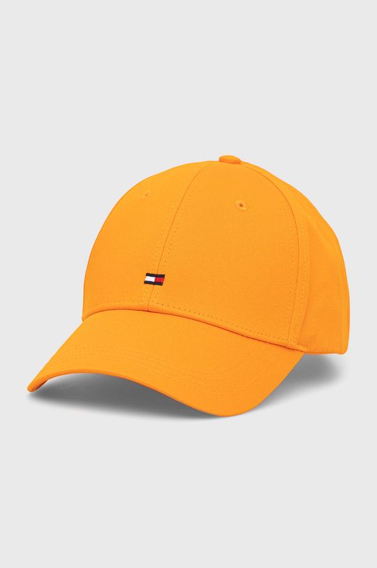oranžová Bavlnená čiapka Tommy Hilfiger Pánsky