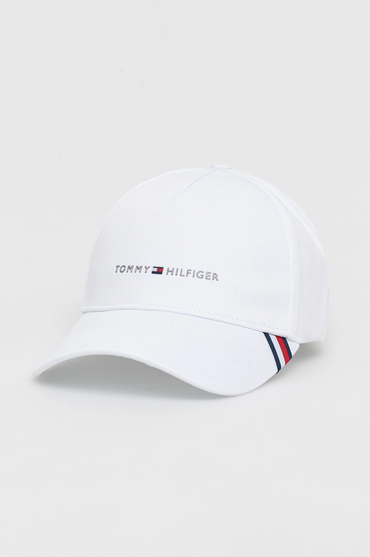 biela Bavlnená čiapka Tommy Hilfiger 1985 Pánsky