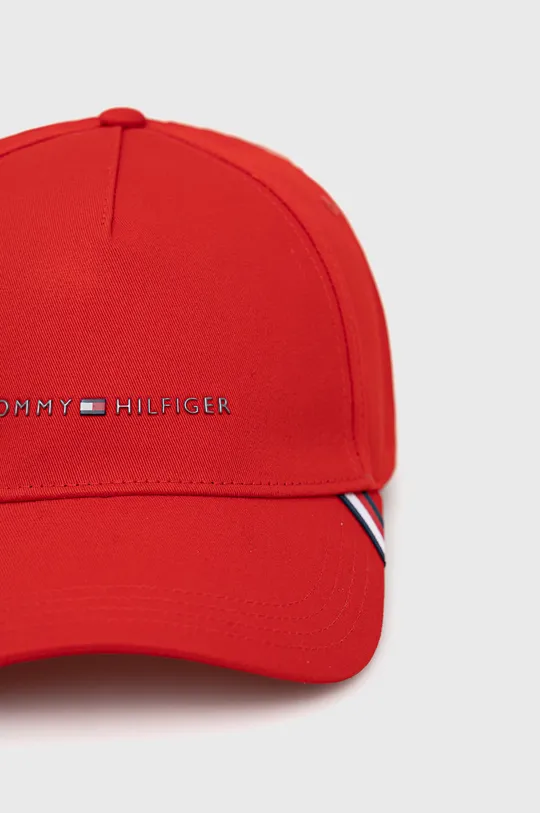 Βαμβακερό καπέλο Tommy Hilfiger 1985 κόκκινο