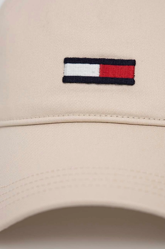 Tommy Jeans czapka z daszkiem bawełniana beżowy