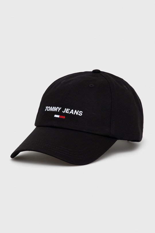 čierna Bavlnená čiapka Tommy Jeans Pánsky