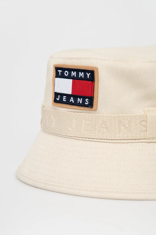 Bavlnený klobúk Tommy Jeans béžová