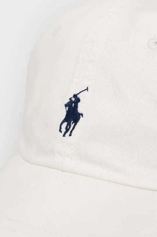 Βαμβακερό καπέλο Polo Ralph Lauren λευκό